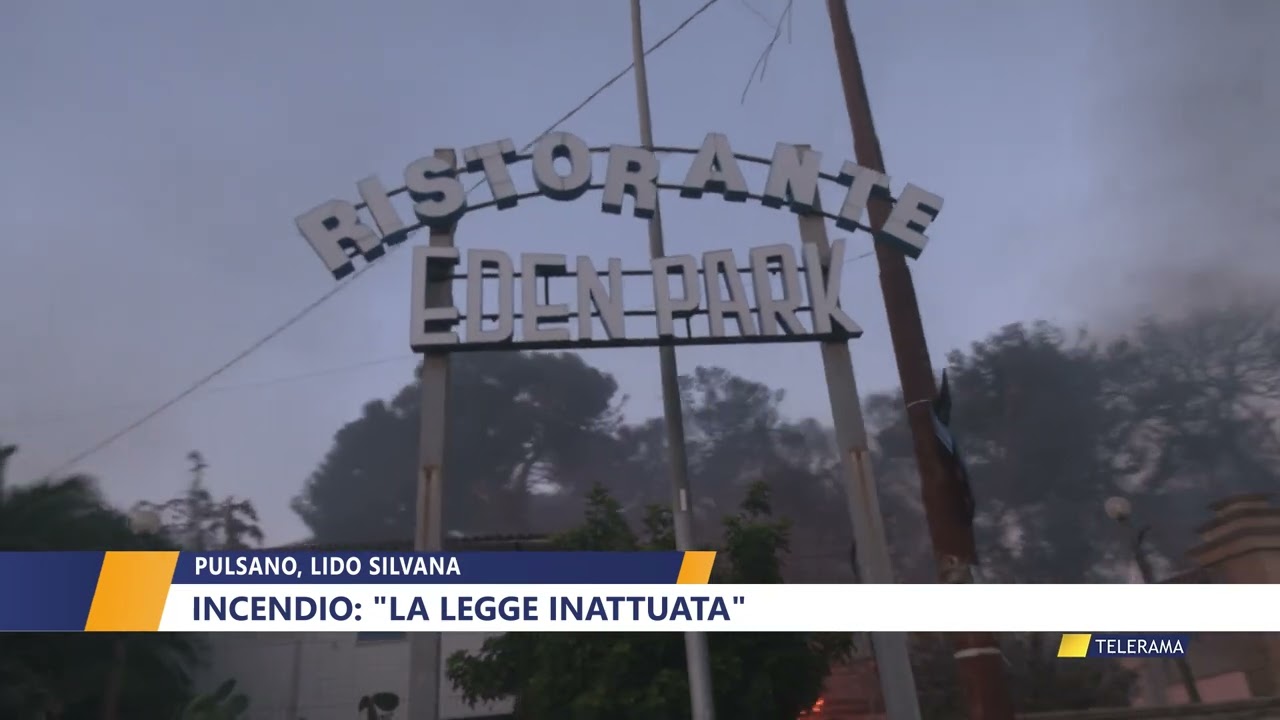 Pulsano, lido Silvana. incendio: 