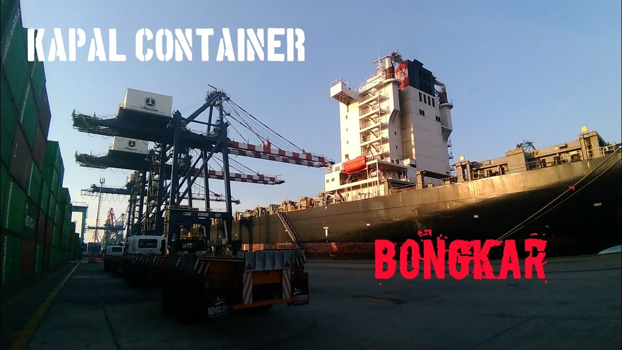 Kegiatan Bongkar Container (Twinlift Spreader)