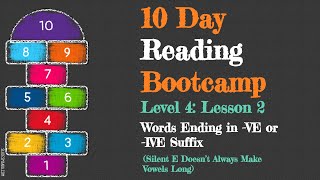 Reading Bootcamp 10 Day Phonics Program: Level 4, Lesson 2 -Words Ending in -VE, -IVE Suffix#phonics