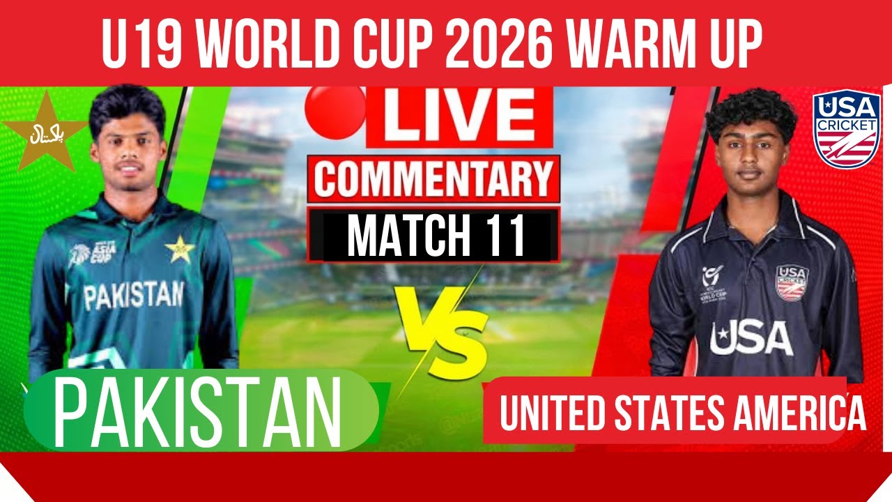 PAK U19 vs USA U19 Live | 11th ODI U19 WC Warm Up 2026 | Pakistan U19 Live Match