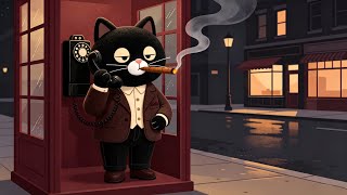 Calling Someone in the Midnight Drizzle ☔📞 | Relaxing Jazz Noir & Lonely Night Jazz