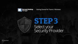 getting started for teams with remote desktop manager - step 3: select your security provider