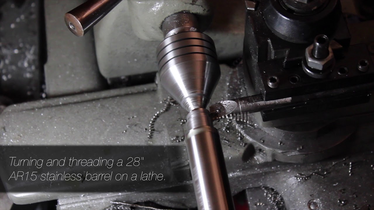 Threading a 28" AR15 Barrel - YouTube
