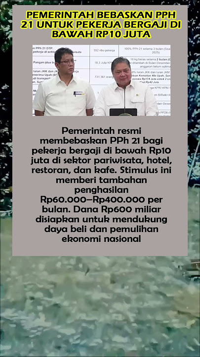 The Government Exempts Income Tax Article 21 for Workers with Salaries Under IDR 10 Million #publ...