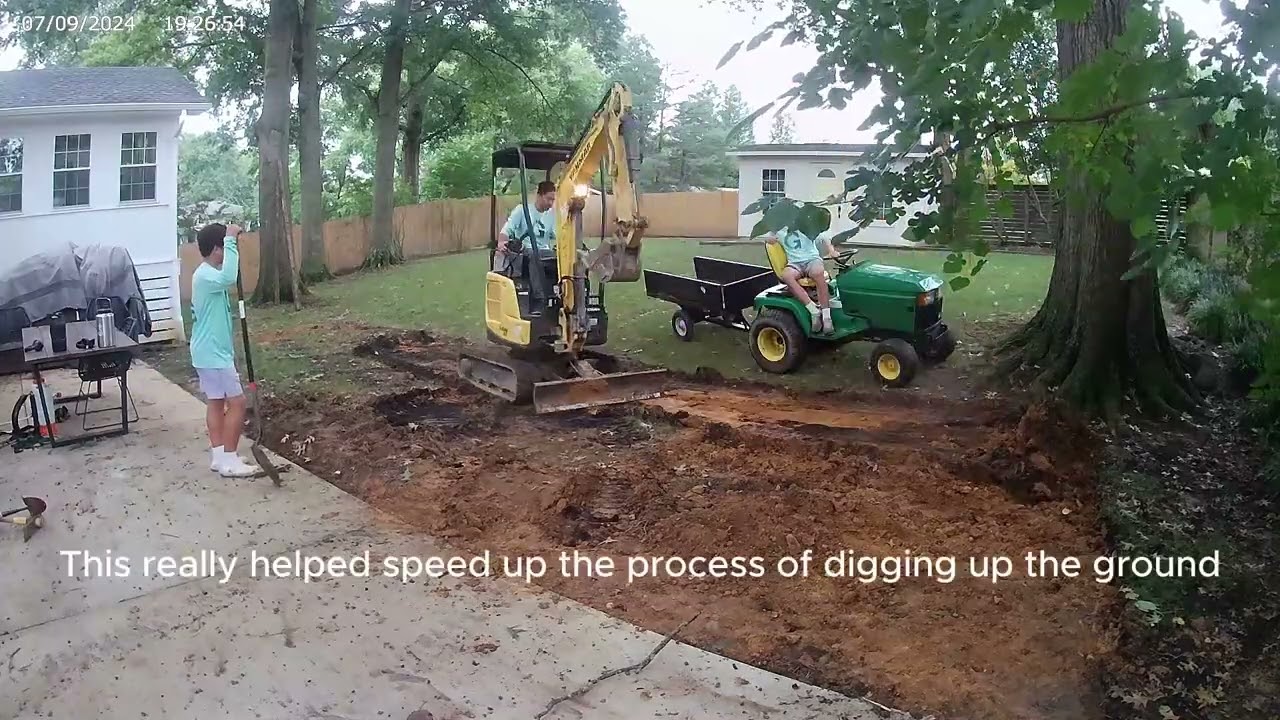 Completing Big Landscaping Job (Excavator)