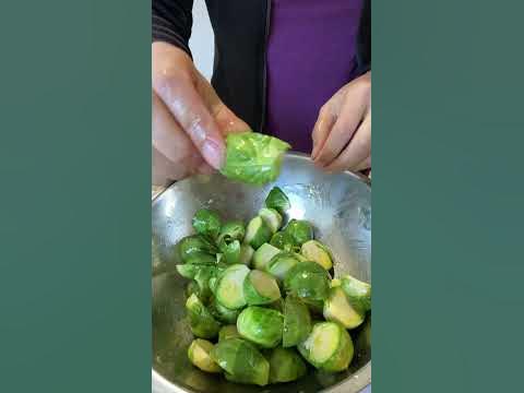 How to make roasted Brussels sprouts #healthyfood #healthyrecipes #