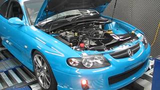 CV8 MONARO ON DYNO AFTER HEADS AND CAM !!!