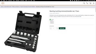 Lincos® MG50147 Bearing, bushing remover/installer set, 17pcs