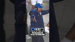 BYU blocks the game-winning field goal attempt! #CFB #BYU #football #UCF