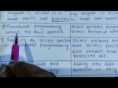 Different between procedural programming vs object oriented programming... POP vs OOP