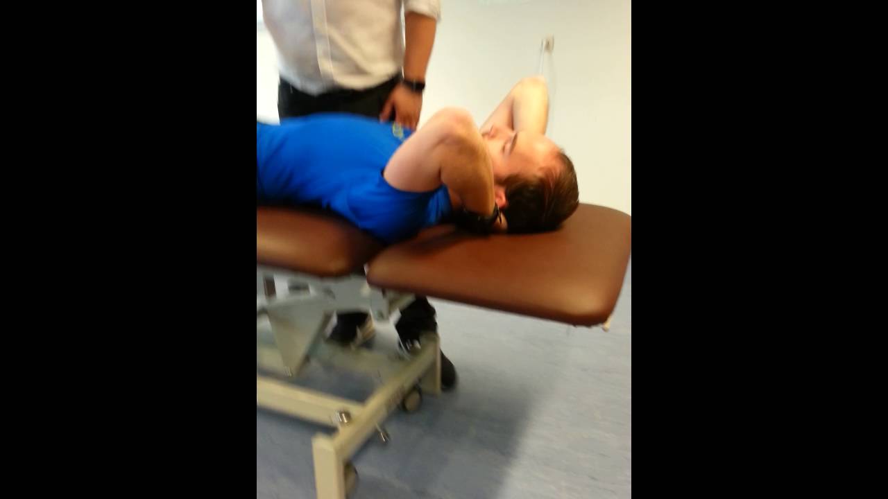 Technique Chicago / Lombopelvic manipulation in supine position