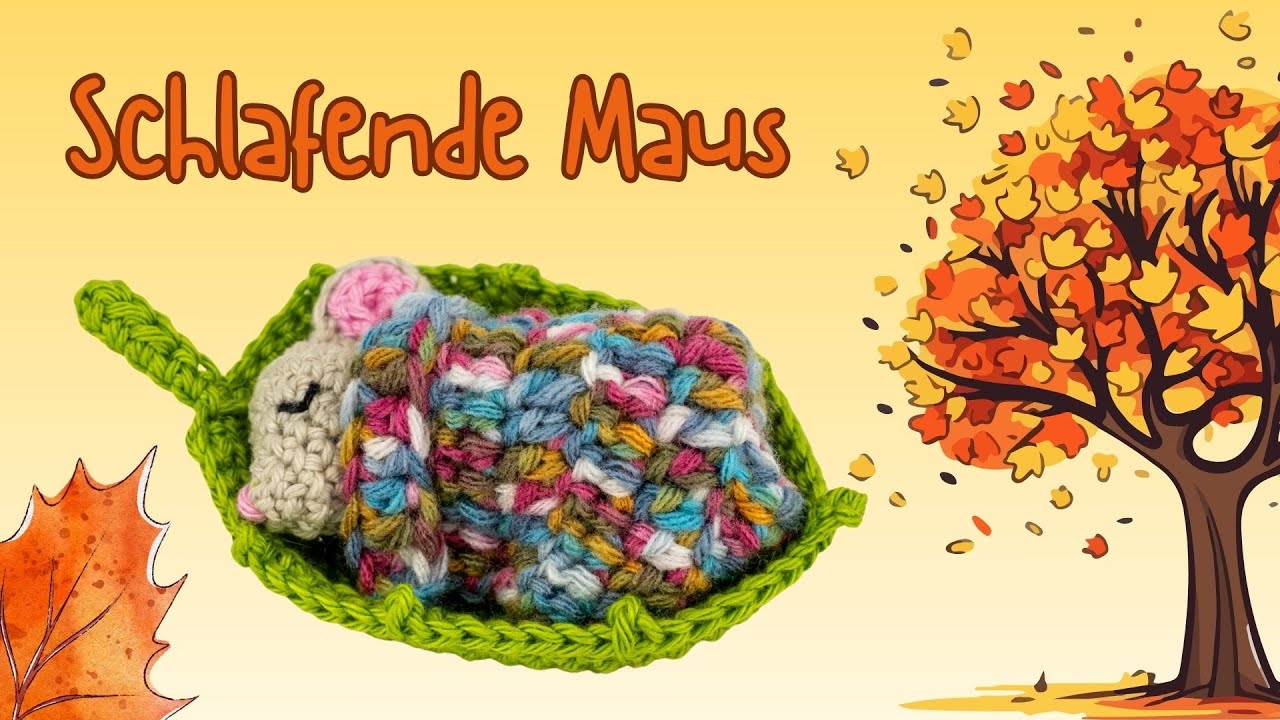 Müde Maus häkeln 🍁 - Häkelanleitung by justMiko