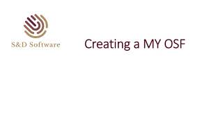 How to Create a MY OSF