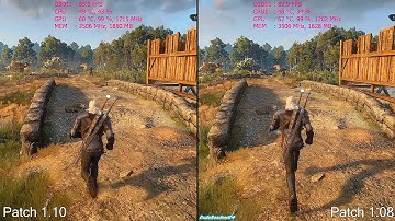 The Witcher 3 Patch 1.10 Vs 1.08 Frame Rate Comparison - GTX 980 TI