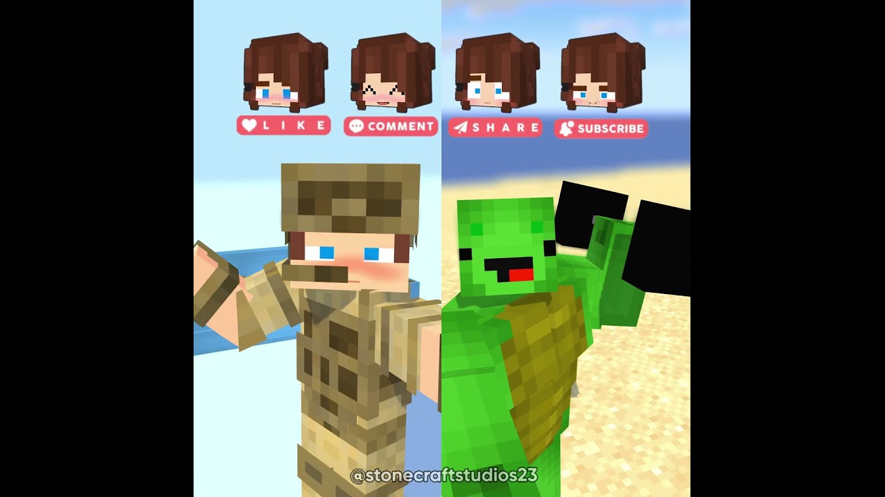 Jj Girlfriend Face Reveal😂🥰😎-Minecraft Short Animation #trending #shorts