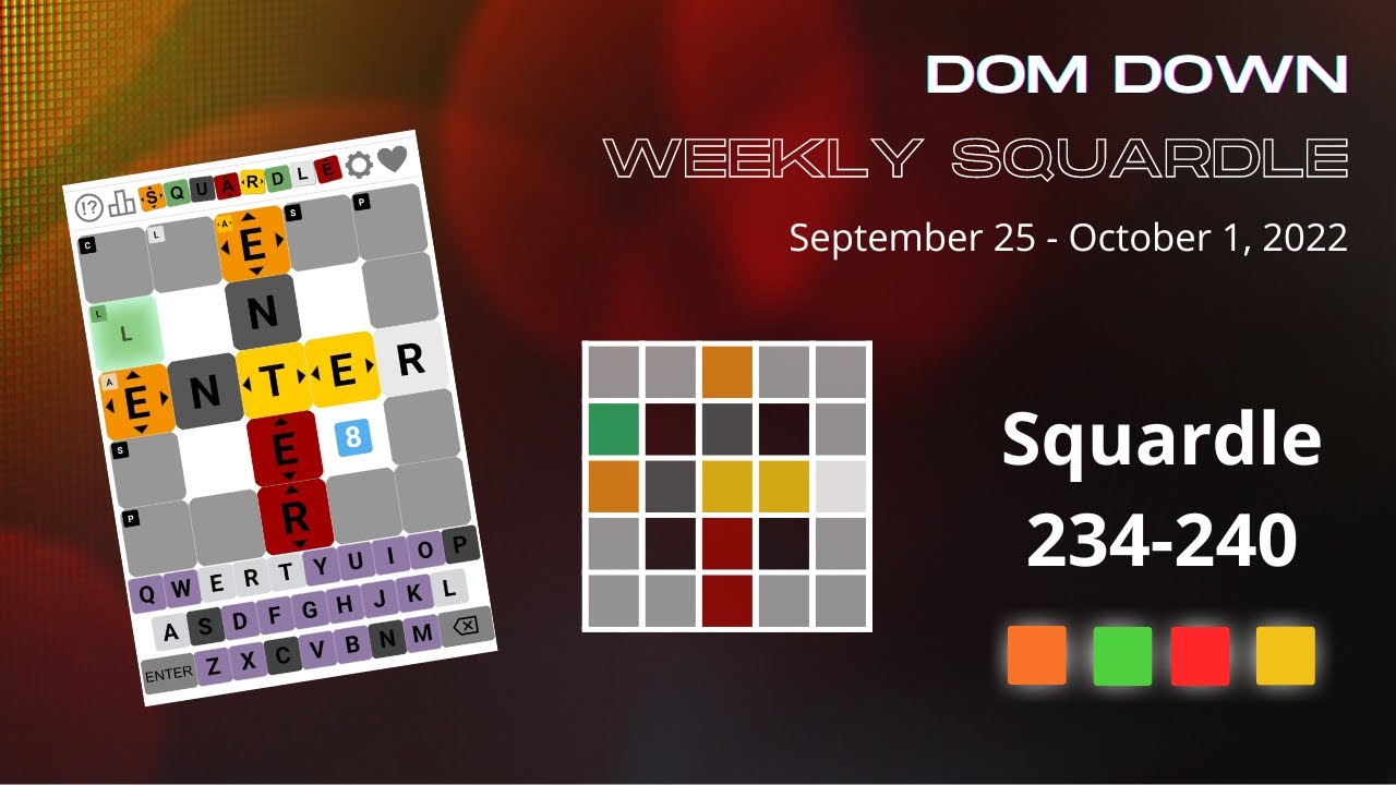 Weekly Squardle September 25 October 1 2022 Dom Down YouTube Weekly squardle september 25 october 1 2022 dom down youtube