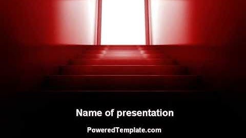 Stairway Of Fame PowerPoint Template by PoweredTemplate.com