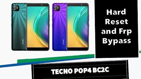 TECNO POP4 BC2C How hard reset and Frp Bypass google account تخطي حساب جوجل