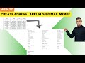 How to create address labels using mail merge? SUPER EASY