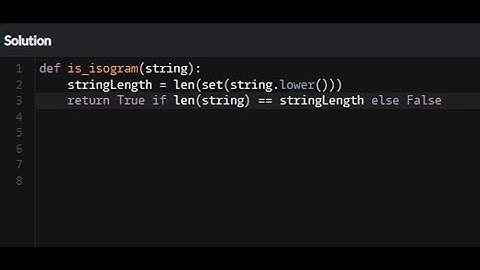 Python - Isogram | Codewars 7KYU