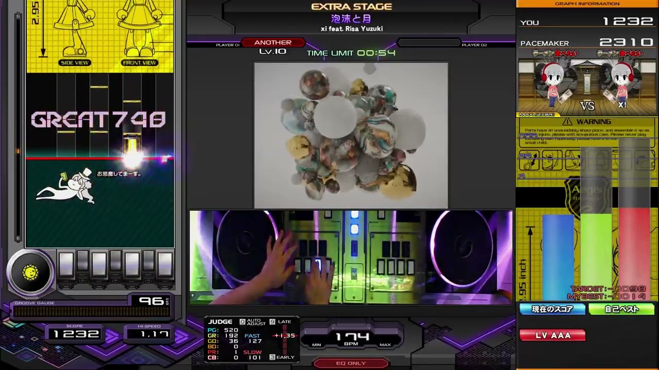 作曲者がプレイ】泡沫と月 (SPA)【beatmania IIDX 34 ZINRAI】 - YouTube