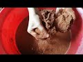 Asmr|| Gritty red dirt chunks ❤️🤤crumble in water 🤤 ||oddly satisfying