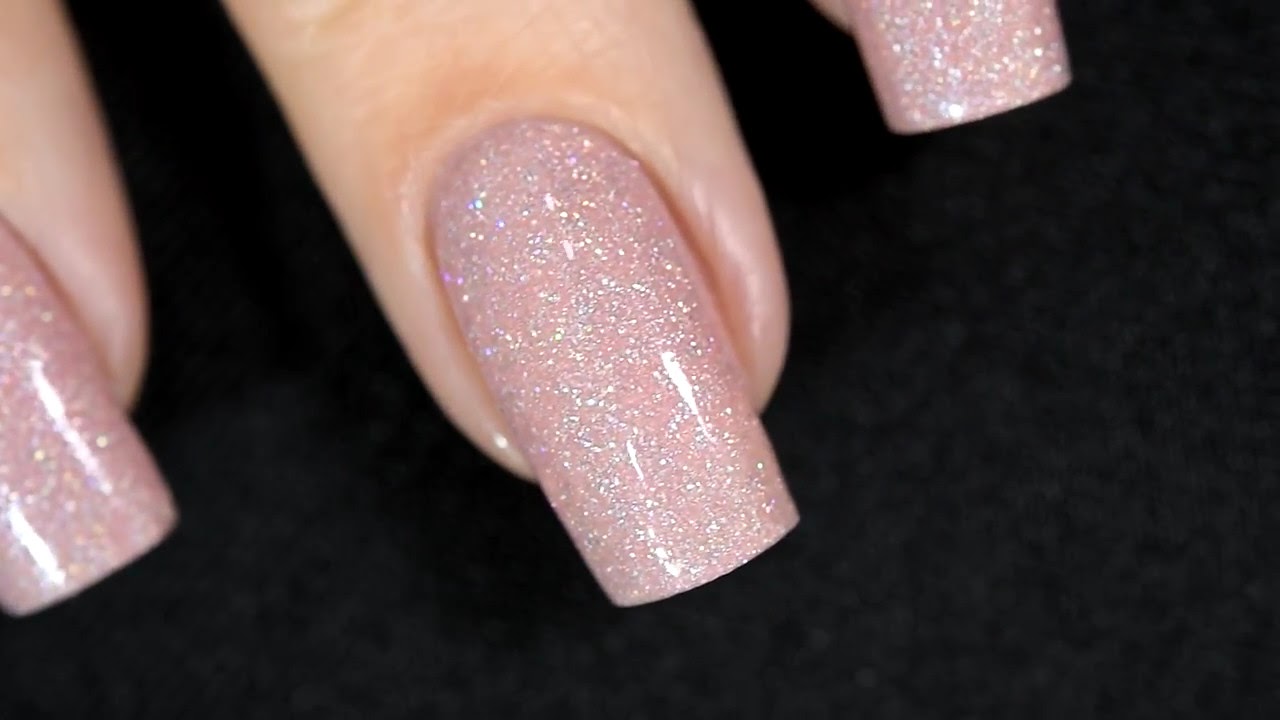 Pink Holographic Nail Polish