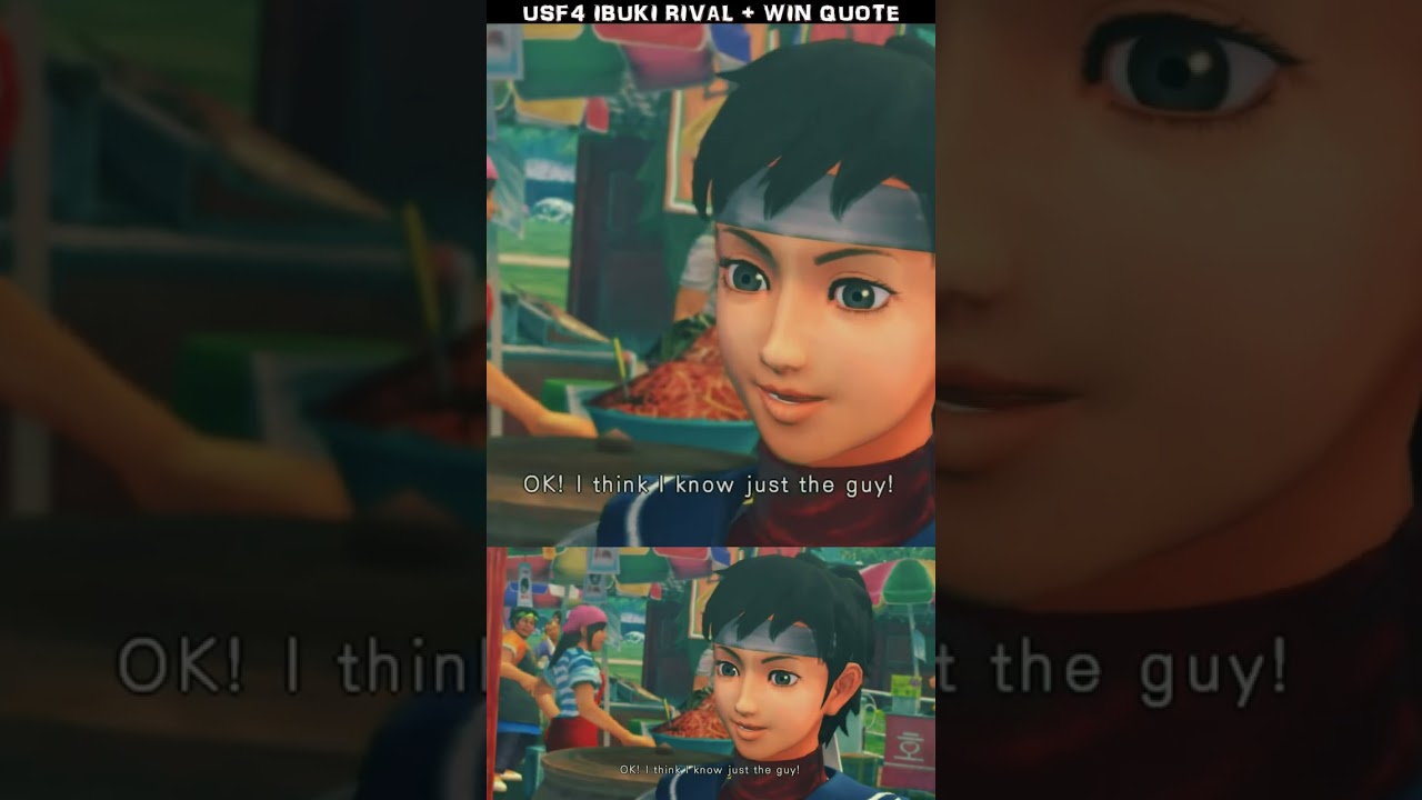 [USF4] IBUKI Rival cutscene + win quote