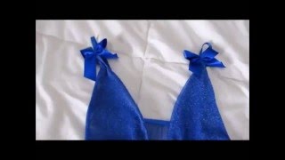 Blue Transparent Sequin Minidress By Singlelady