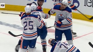 Scrum Ensues After Tom Wilson Takes A Late Poke At Stuart Skinner