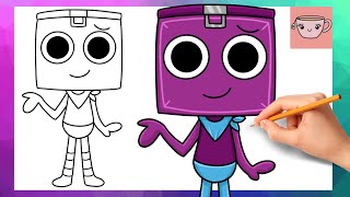 How To Draw Boxten From Dandys World Easy Drawing Tutorial