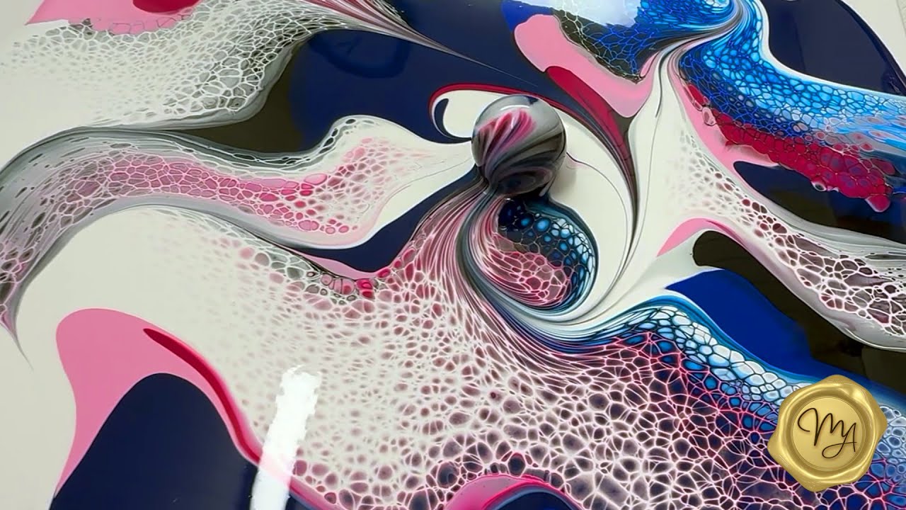Marble Mania Swipe Acrylic Pour | Dress-Inspired 👗 Fluid Art Creation ...