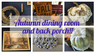 FALL DINING ROOM// BACK PORCH DECOR// FALL DECOR 2026