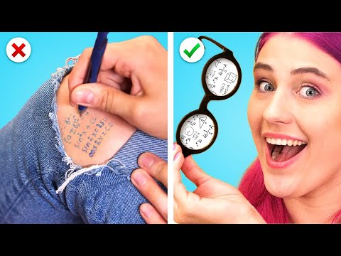 9 SNEAKY SCHOOL HACKS || Back to School Supplies & DIY School Hacks by Crafty Panda