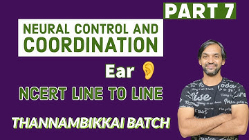 Neural control and coordination | Part 7 | NCERT Line to Line | Thannambikkai Batch