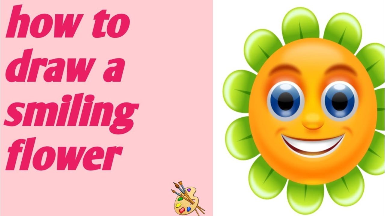 How to draw smiling flower/how to make smiley flower 🌺🌹