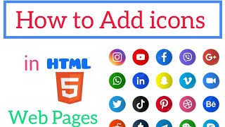 how insert icons in HTML Telugu | part -7