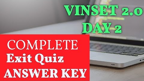 DAY 2 VINSET 2.0 | EXIT QUIZ Answer Key | #vinset2.0 #depedinset #day2 #exitquiz #answerkey