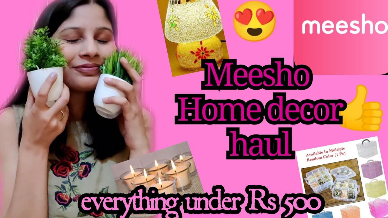 Meesho Home decor haul|* Under Rs 500*| aesthetic decor items for my room| Affordable Meesho ...