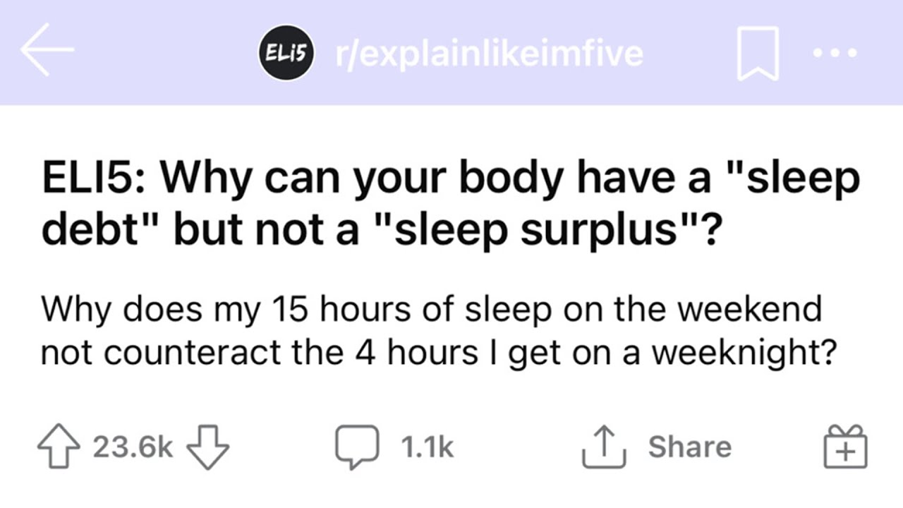 "Sleep debt" vs. "sleep surplus"