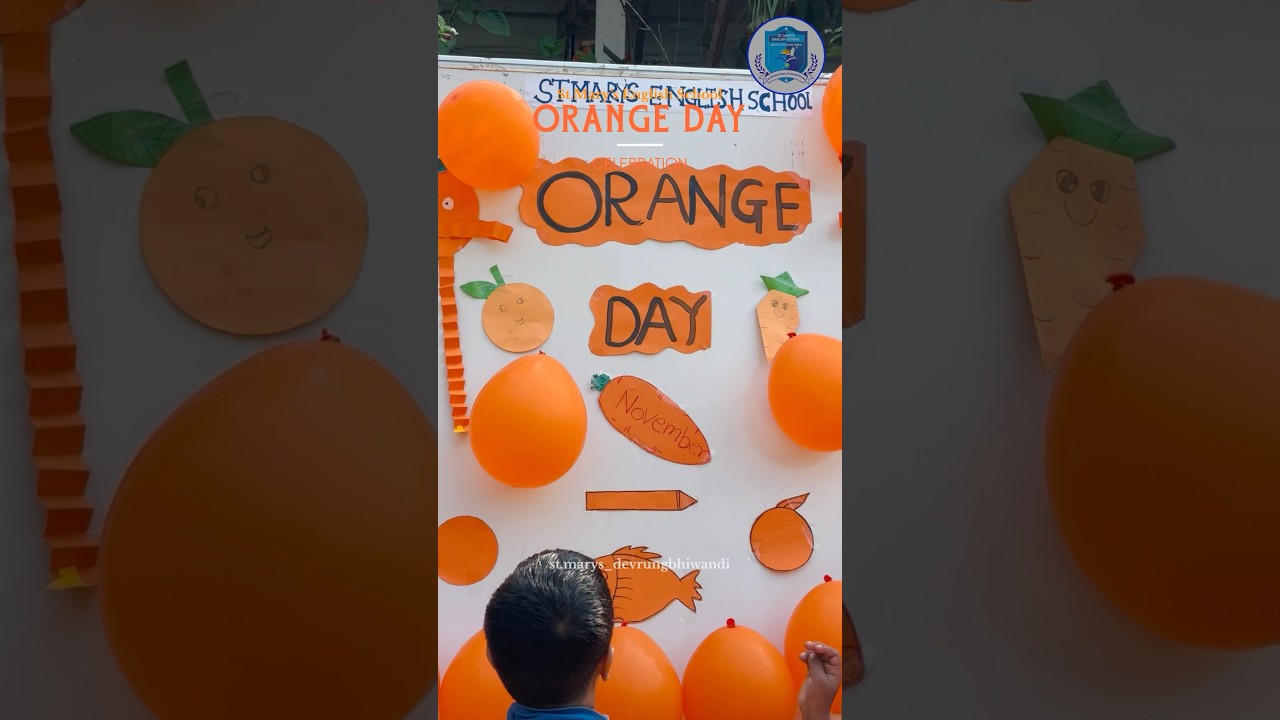🍊 Orange Day Celebration | St. Mary’s English School | Fun • Colour • Creativity