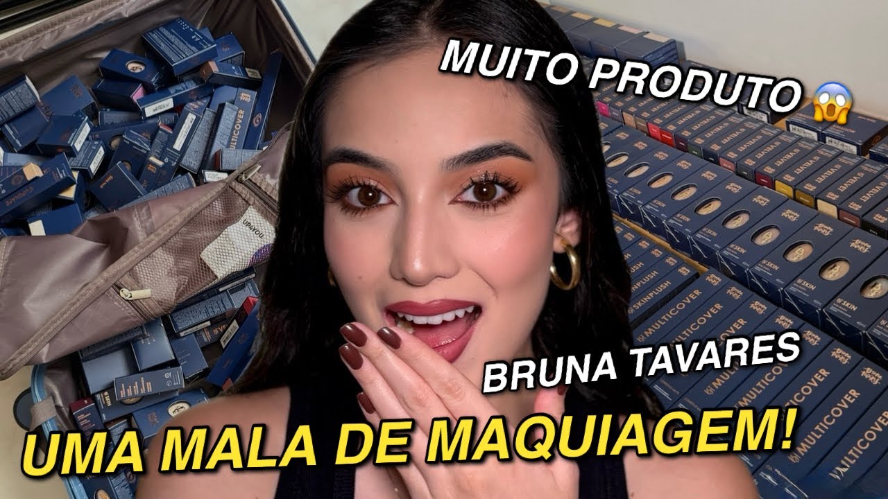MAQUIAGEM COMPLETA COM BRUNA TAVARES - GANHEI UMA MALA COM PRODUTOS DA MARCA!!!!
