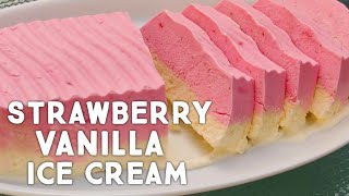 ​How to Make Strawberry🍓 Vanilla Ice Cream🍦 | Easy Homemade Recipe Strawberry Ice Cream