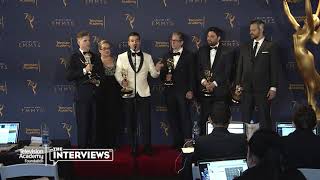 Emmy winning outstanding picture editing team ("Queer Eye") 2018 Creative Arts Emmys Press Room