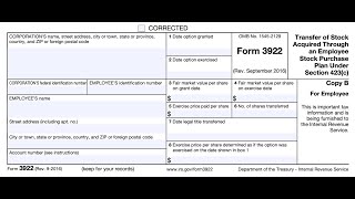 IRS Form 3922 walkthrough - ARCHIVED COPY - READ COMMENTS ONLY