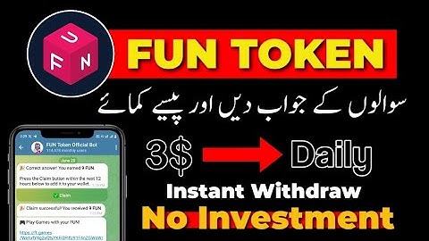 Fun Token Telegram Bot | Fun Token Quiz Answers | Fun Token Details | Without Investment