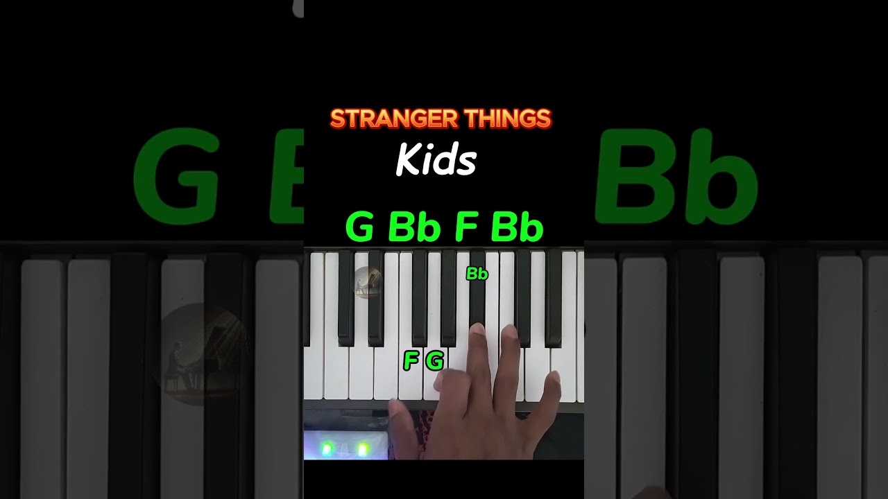 Stranger Things kids piano tutorial 
