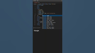 Triangle creation | HTML and CSS Tutorial using VSCode editor  2021 #shorts