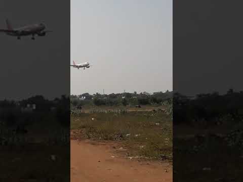 Trainer flight landing at Tiruchirapalli airport