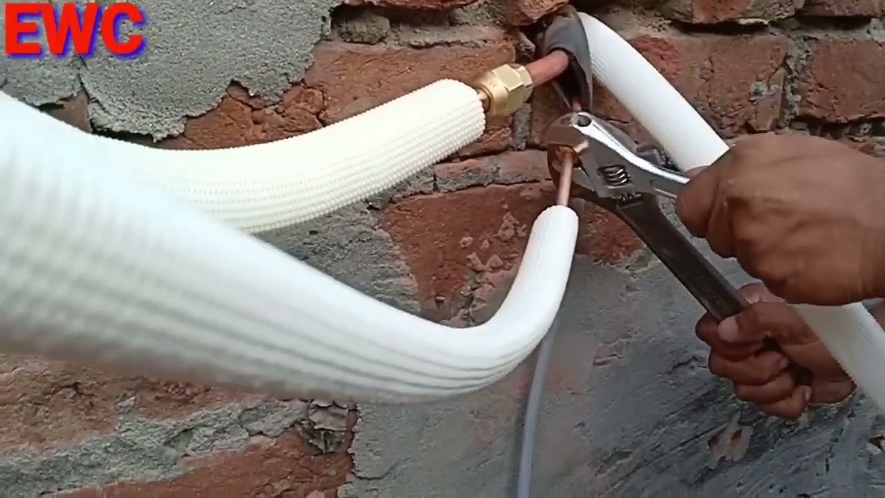 Spilt AC installation  || ewc || ac kaise lagaye